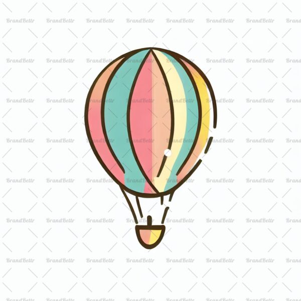Verspielter Heißluftballon